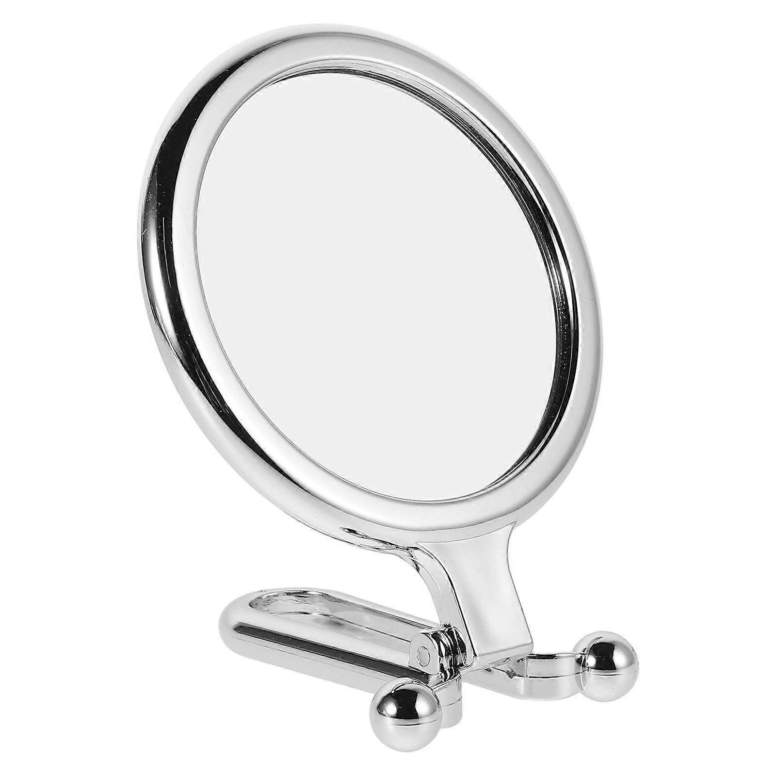Foldable Mirror Handheld Magnifying Makeup Mirror Portable Dual-Sided For Travel Desk Use Green 1Pack