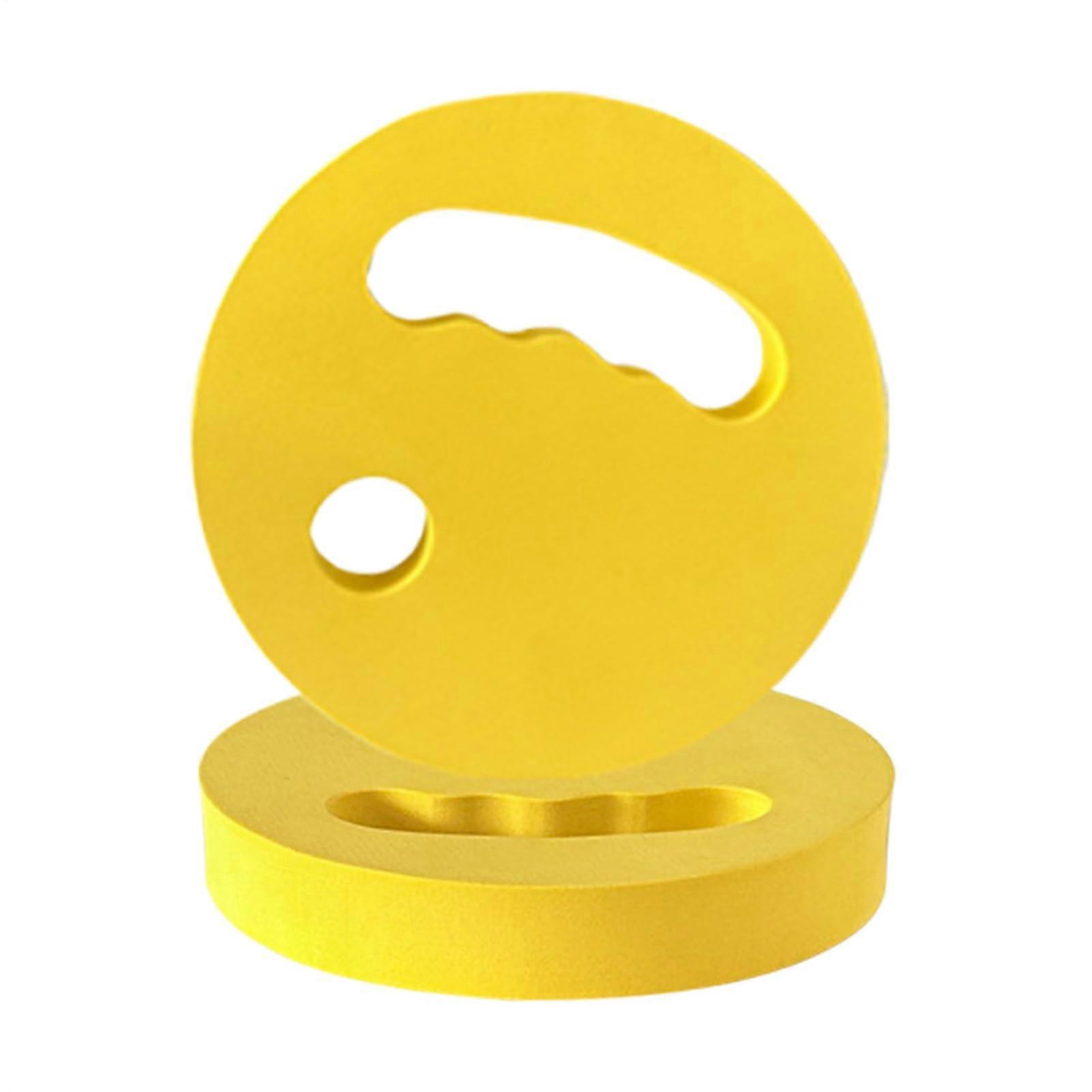 Water Exercise Discs, 2 x Eva Aqua Training Discs, Floating Design, Ergonomic Grip, Yellow