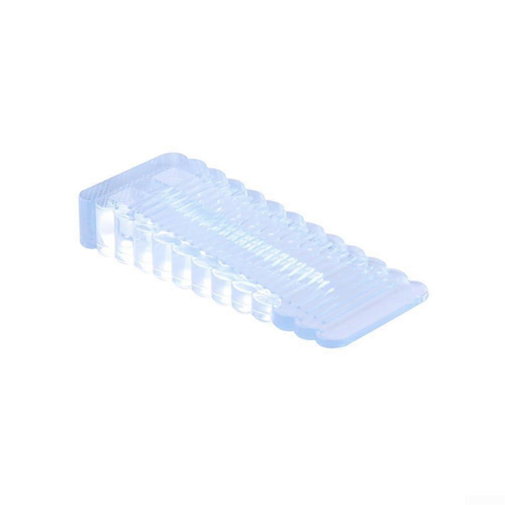 Door Stop Wedge Non-Slip PU Rubber Transparent, No Punching Or Gluing Required, For Doors, Cabinets, And Frames