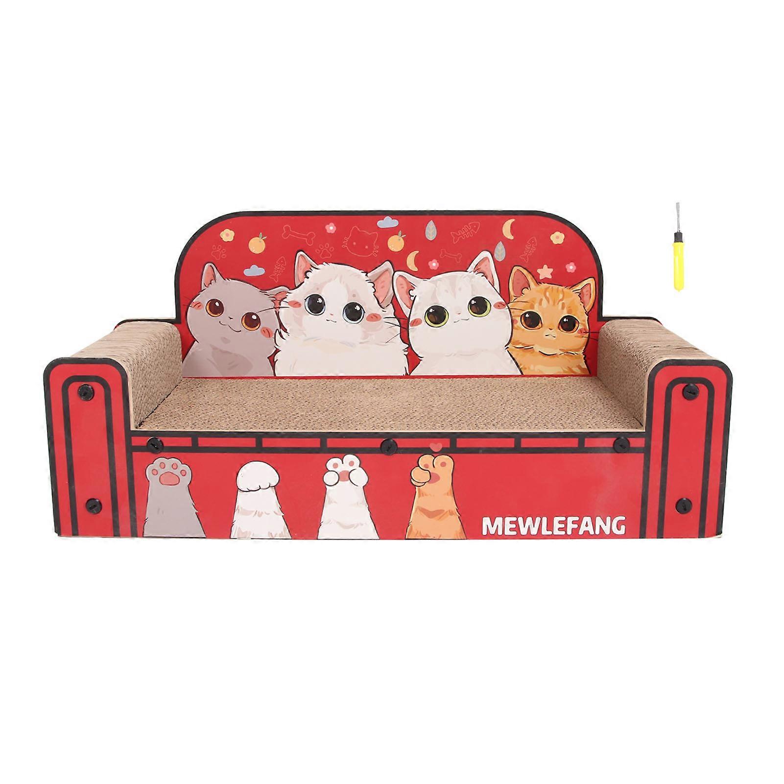 Cat Scratcher Sofa Bed Detachable Corrugated Paper Cat Cardboard Scratching Scratcher Couch for Resting and Playing Large