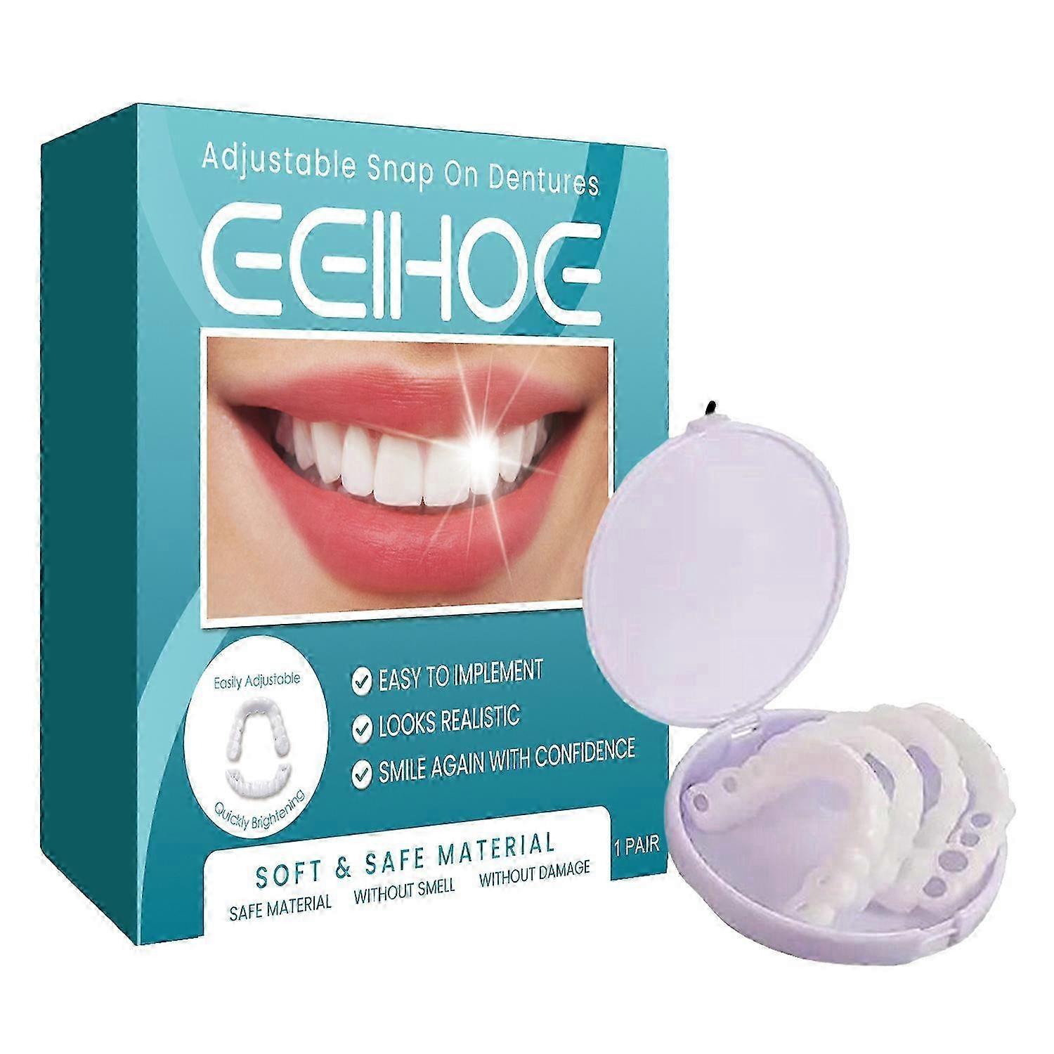 Adjustable Snap On Dentures Temporary Fake Teeth Orthodontic Dental for Certain Brands