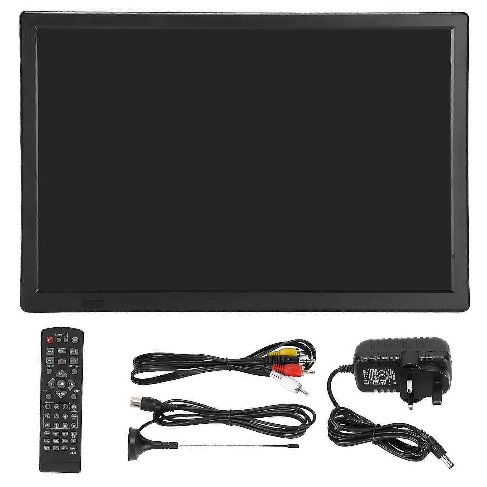 15.5 Inch Portable 1080P Stereo High Sensitivity Digital TV for Car Caravan Camping UK Plug 100?240V