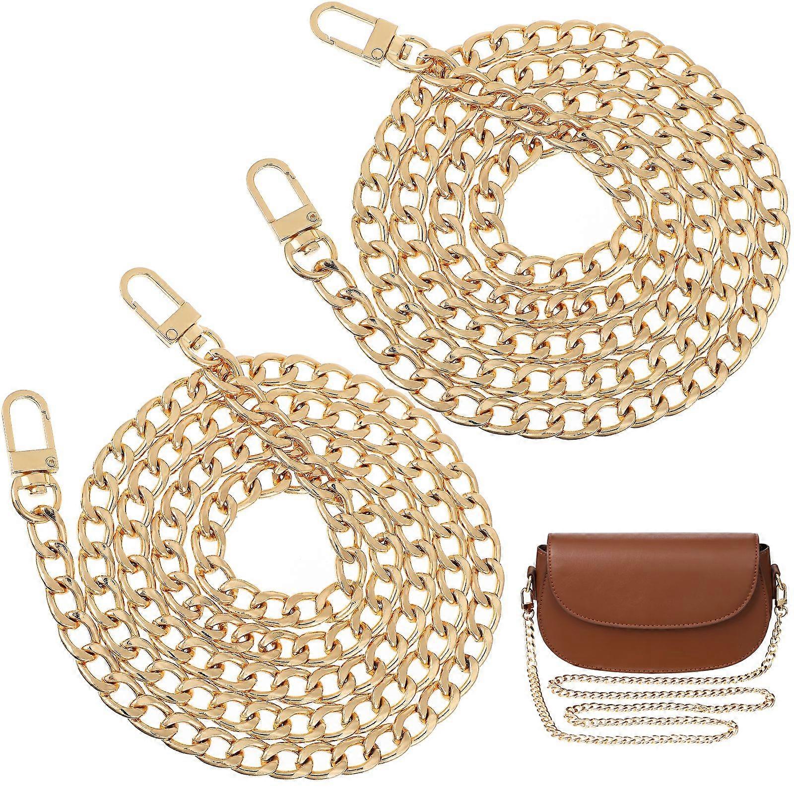 2pcs Purse Chain Straps Crossbody Belt Chains Purse Extender Straps Bag Accessories