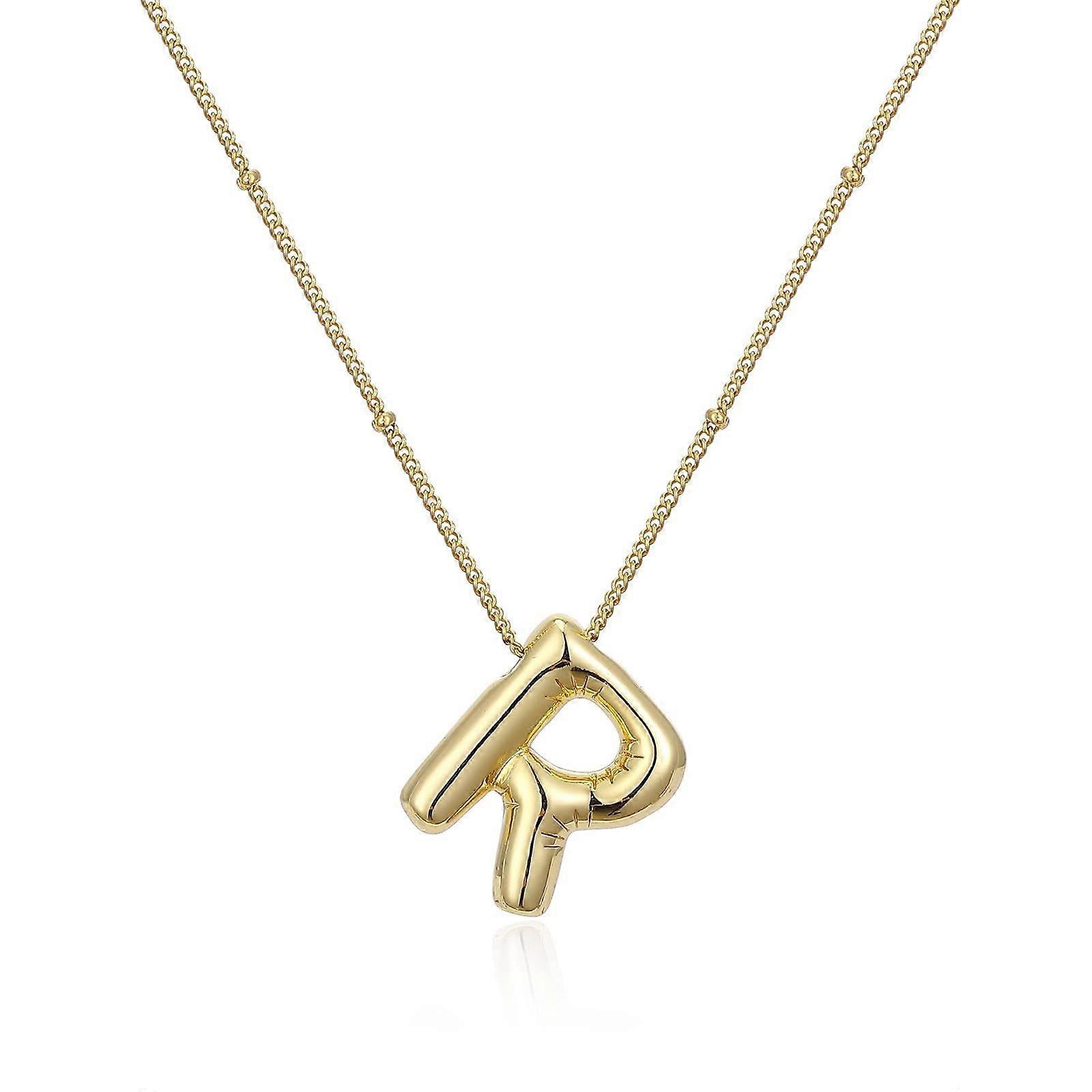 Trendy Necklace With Letter Charm Made Of Alloy Comfortable To Wear For Various Occasions Model R