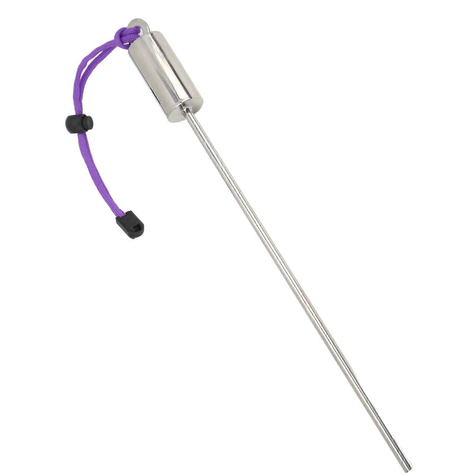 Diving Stainless Steel Pointer Stick 11 Inch with Purple Lanyard for Muck, Reef, and Lobster Signal Device