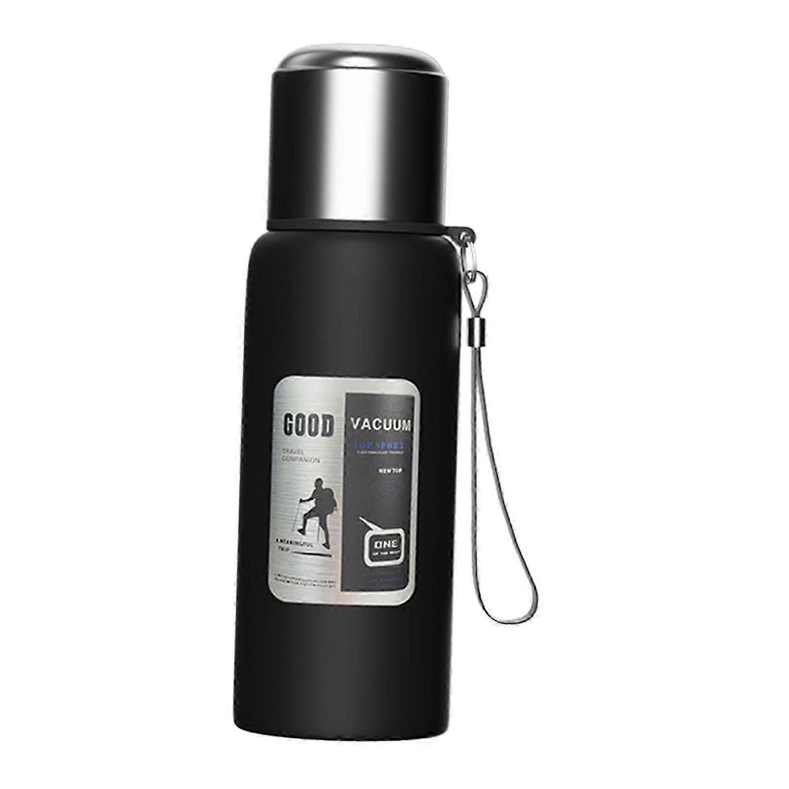 Portable Insulated Water Bottle and Kettle for Travel, Work, and Gym 600ml Black