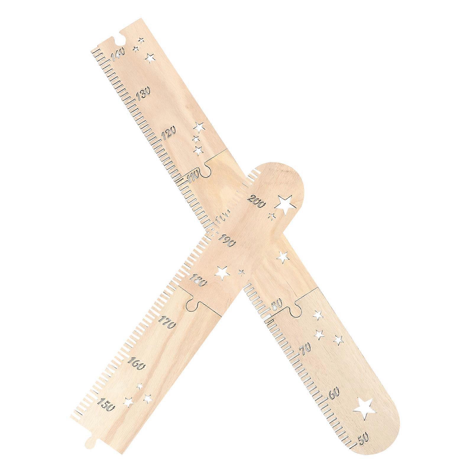 Hanging Wall Ruler Measurement Chart Children Height Ruler Wooden Material Novelty Design Nursery Decoration 1 Set