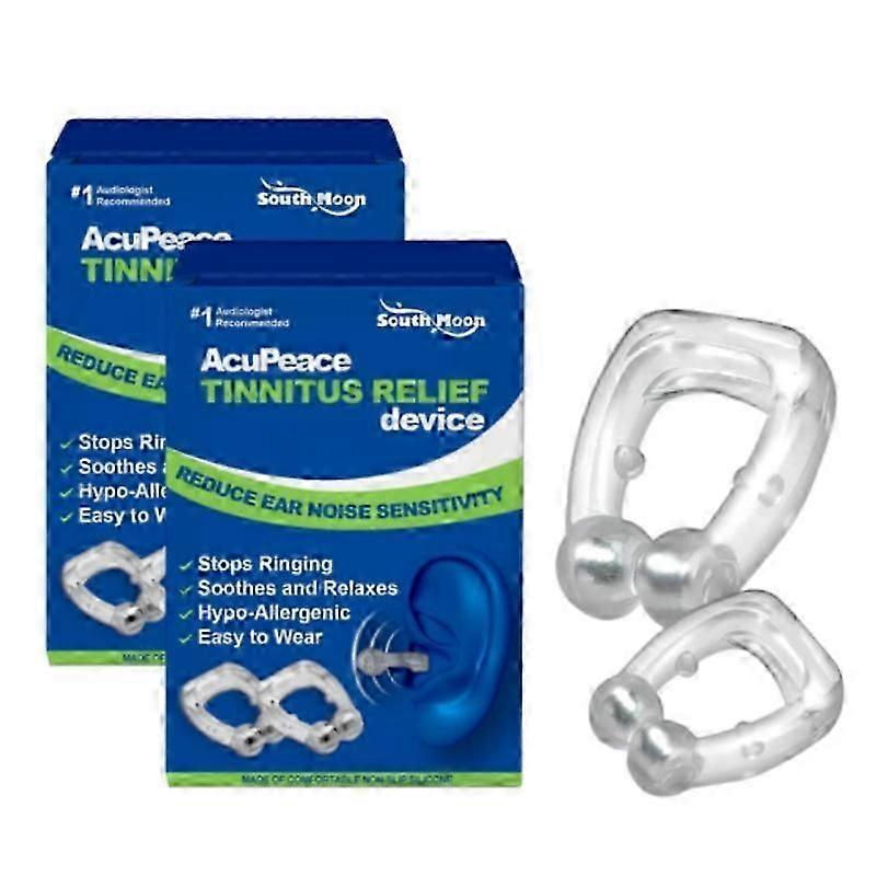 2x Tinnitus Relief Device For ringende ører Stop øreringe For mænd Kvinder