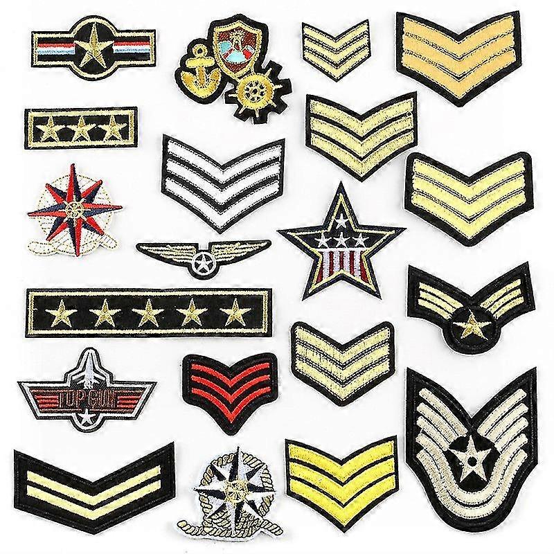 20 Pack Embroidered US Army Patch Sergeant Rank Sew on Shoulder