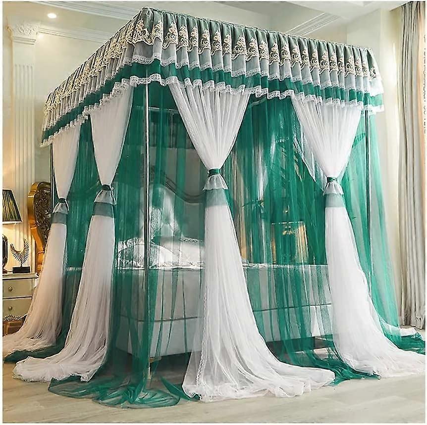European Bedspread, Mosquito Net, Princess Room (Color: Green1, Size: 180x220cm) Ref: 4731