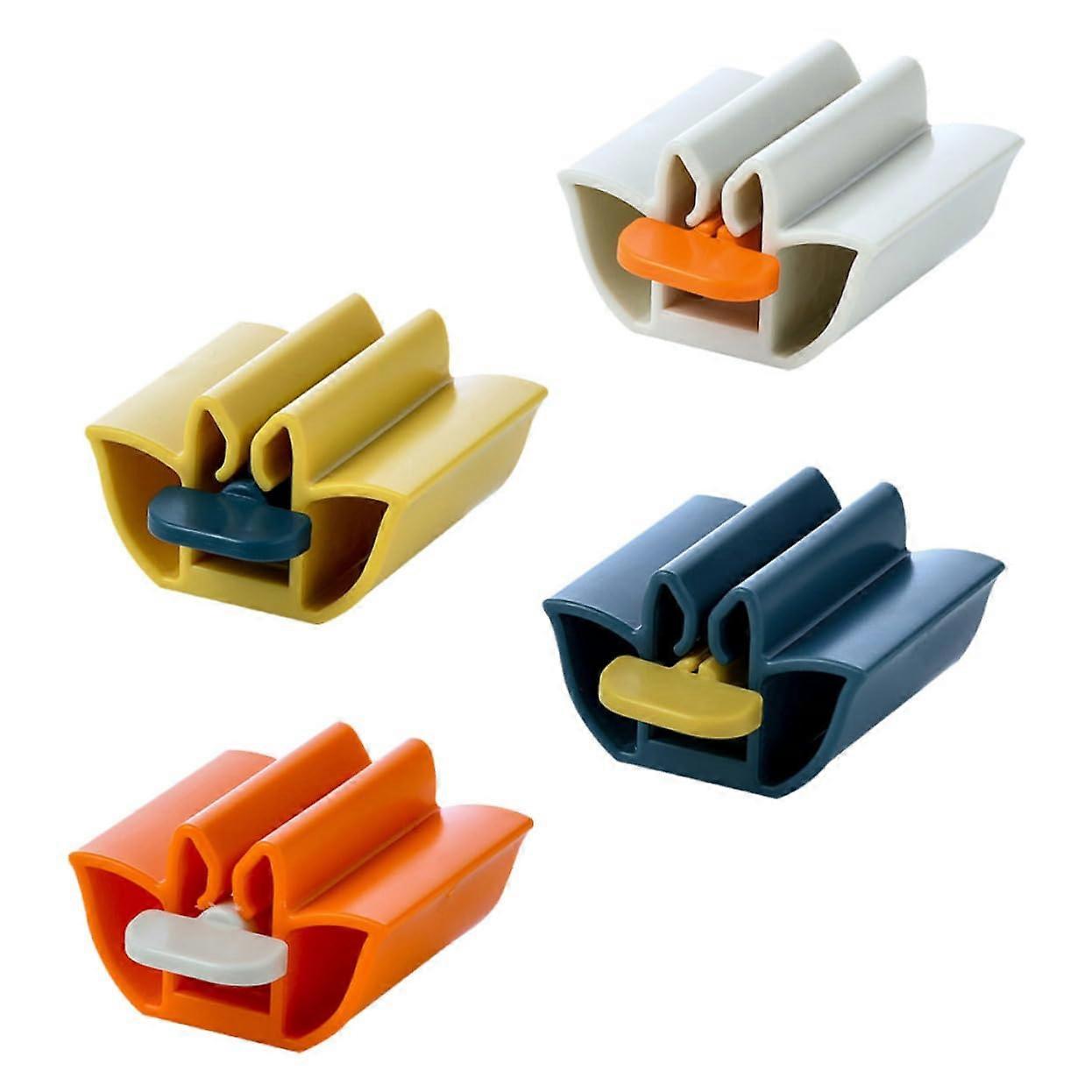 Pack of 4 Toothpaste Squeezer Recyclable Toothpaste Tube Press Holder ABS