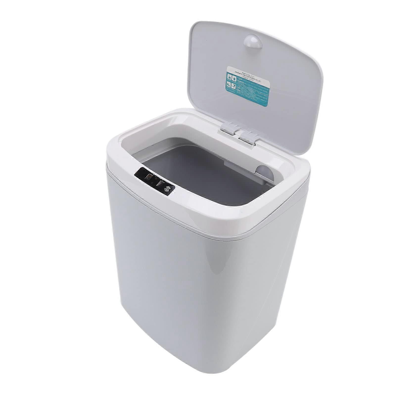 16L Automatic Electric Induction Bin For Kitchen, Living Room, Bathroom, Grey, Touchless Sensor, Easy To Use