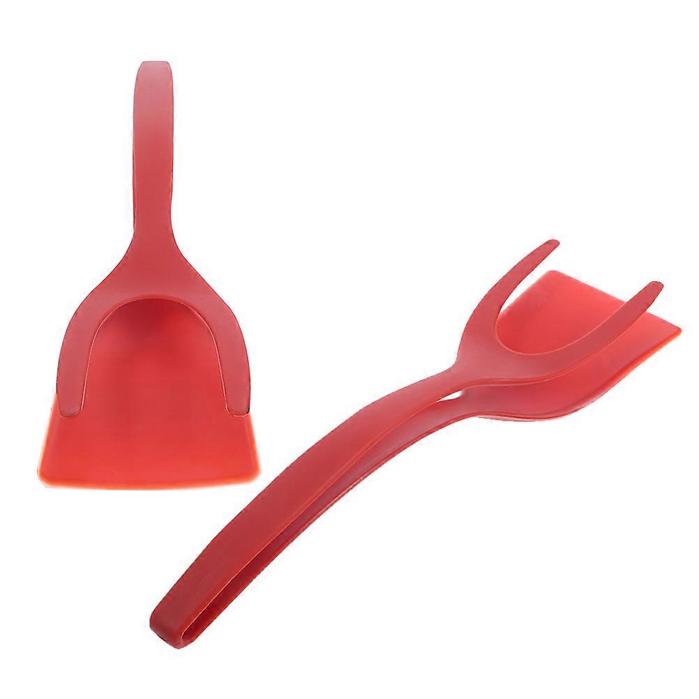 Large Pancake Spatula Food Gripper Spatula Restaurant Use Flipping Food Silicone 2Pcs