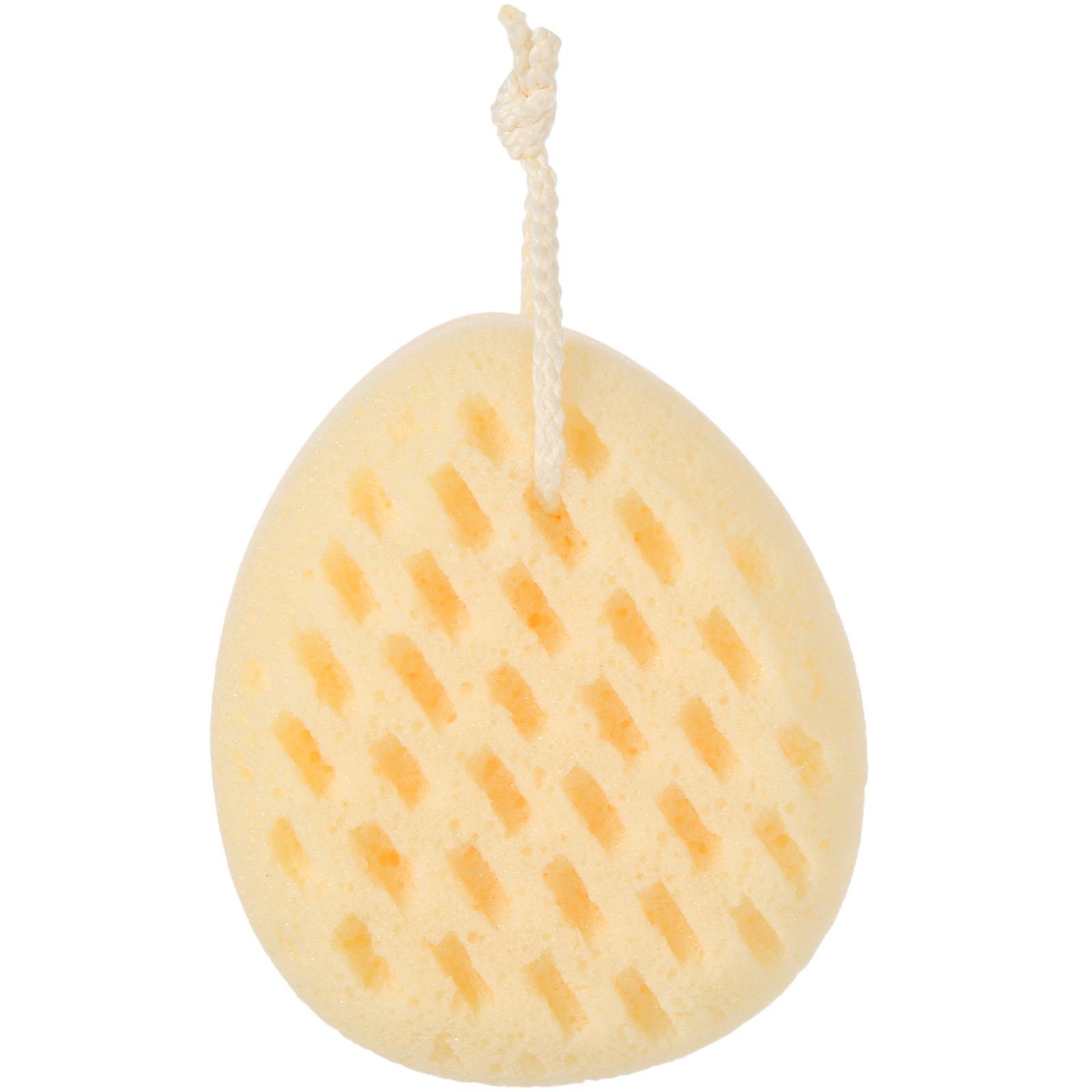 Éponge de bain exfoliante pour le corps Réutilisable Jaune clair 14X12X6CM Exfoliant 1Pack