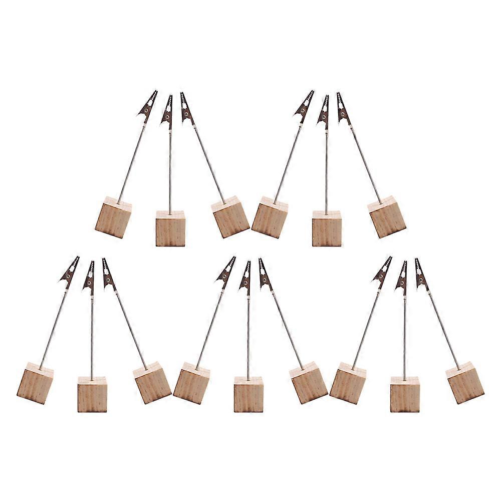 Table Place Card Holders Wood Construction Photo Display Office Supplies Stable Base Fine Workmanship 15Pcs