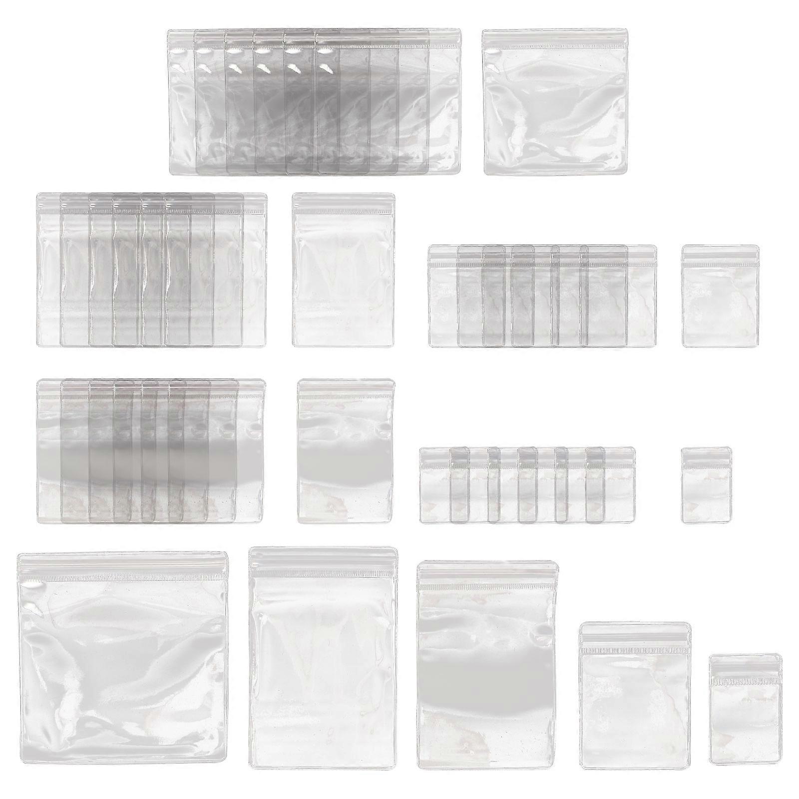 Jewelry Pvc Sealed Bag Rectangular Shape For Women Men Storage 100Pcs