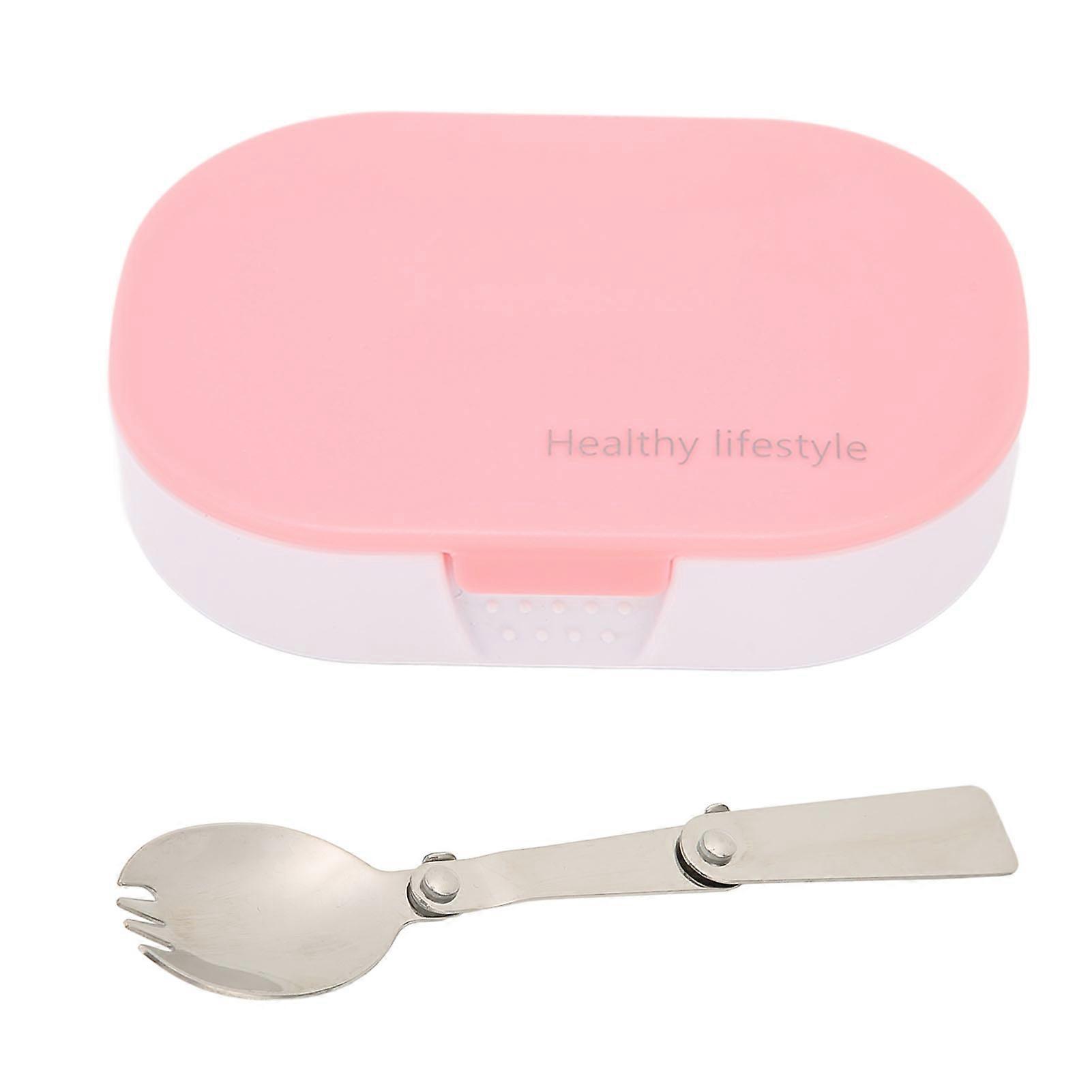 UV Sanitizer Box Foldable Spoon Set Portable Mini Size Auto Off USB Charging Safe Healthy Ultraviolet Light SanitizerPink