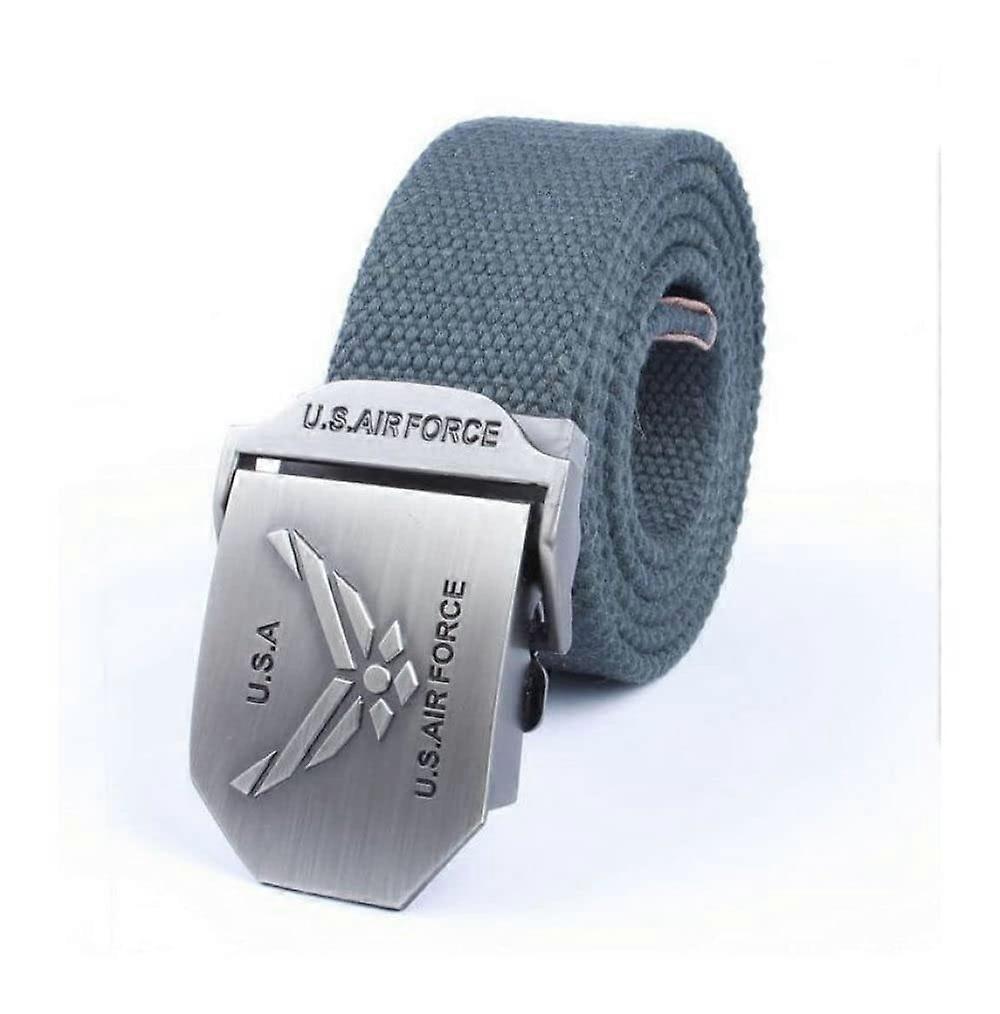 Men's Quick Release Canvas Belt 3D Air Force Sign Plus Size 200 cm