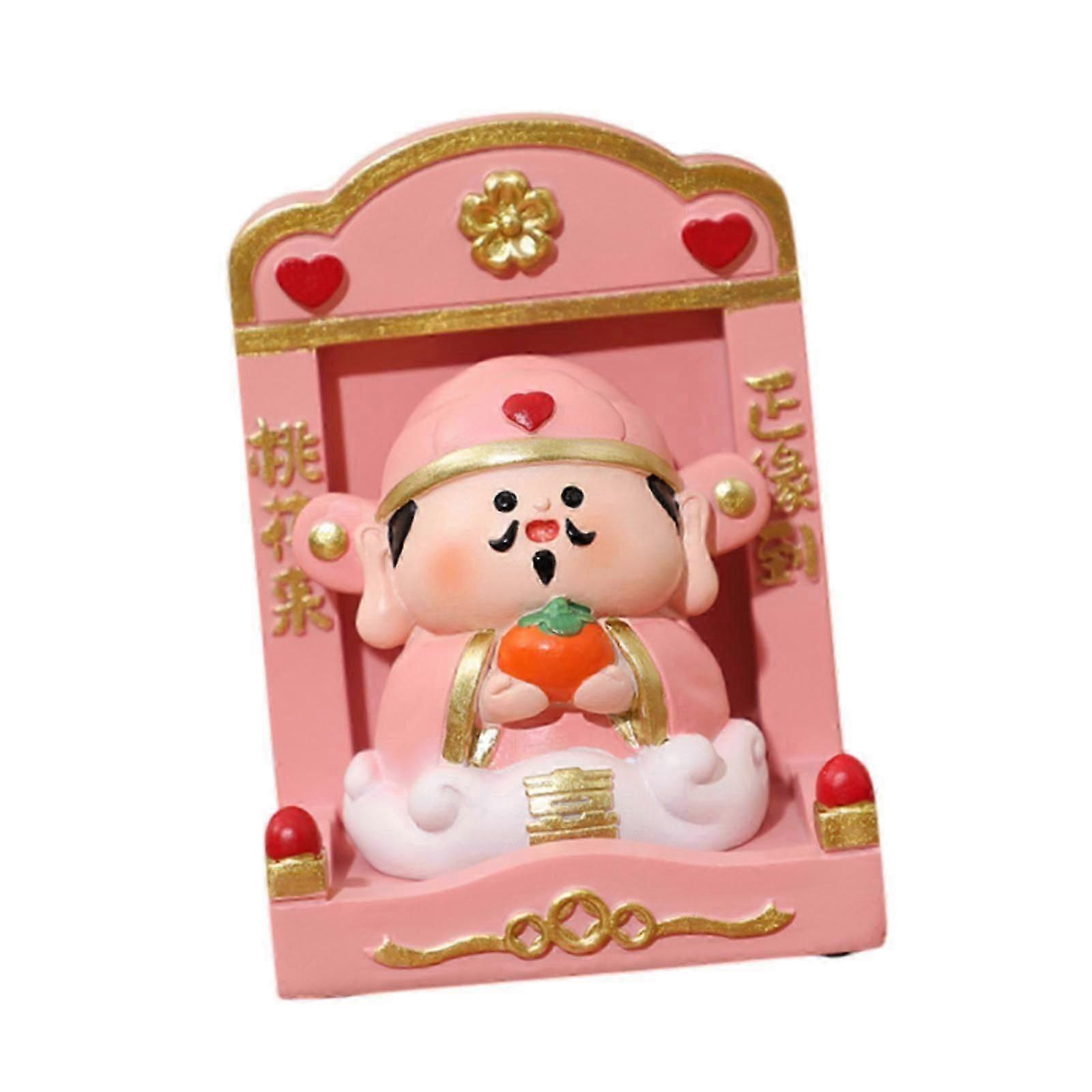 Chinese God of Wealth Statue Collections for Bookshelf Study Spring Festiva