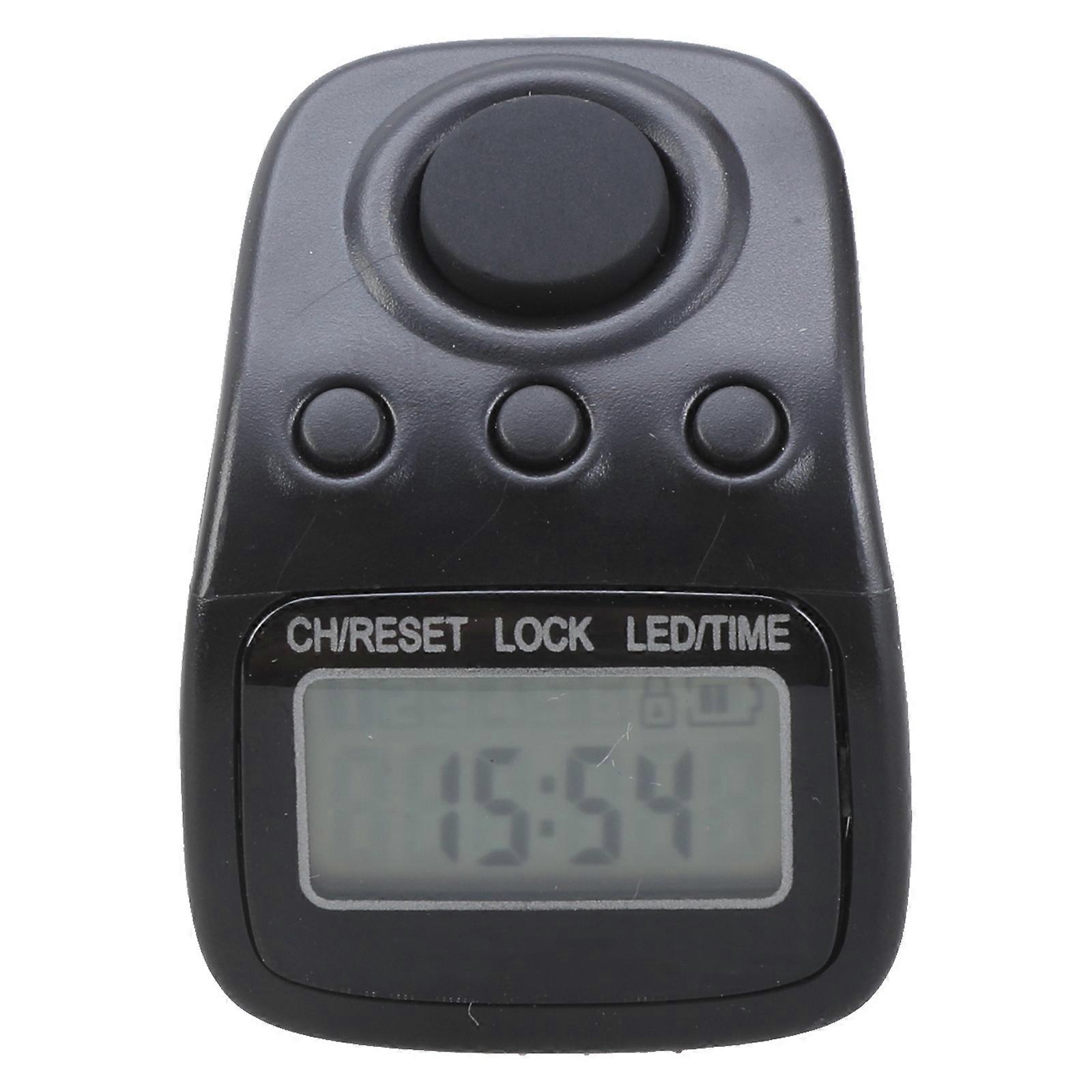 6-Digit LCD Electronic Digital Display Finger Hand Tally Counter Crochet Stitch Counter for Goods Counting & Knitting  Matte Black