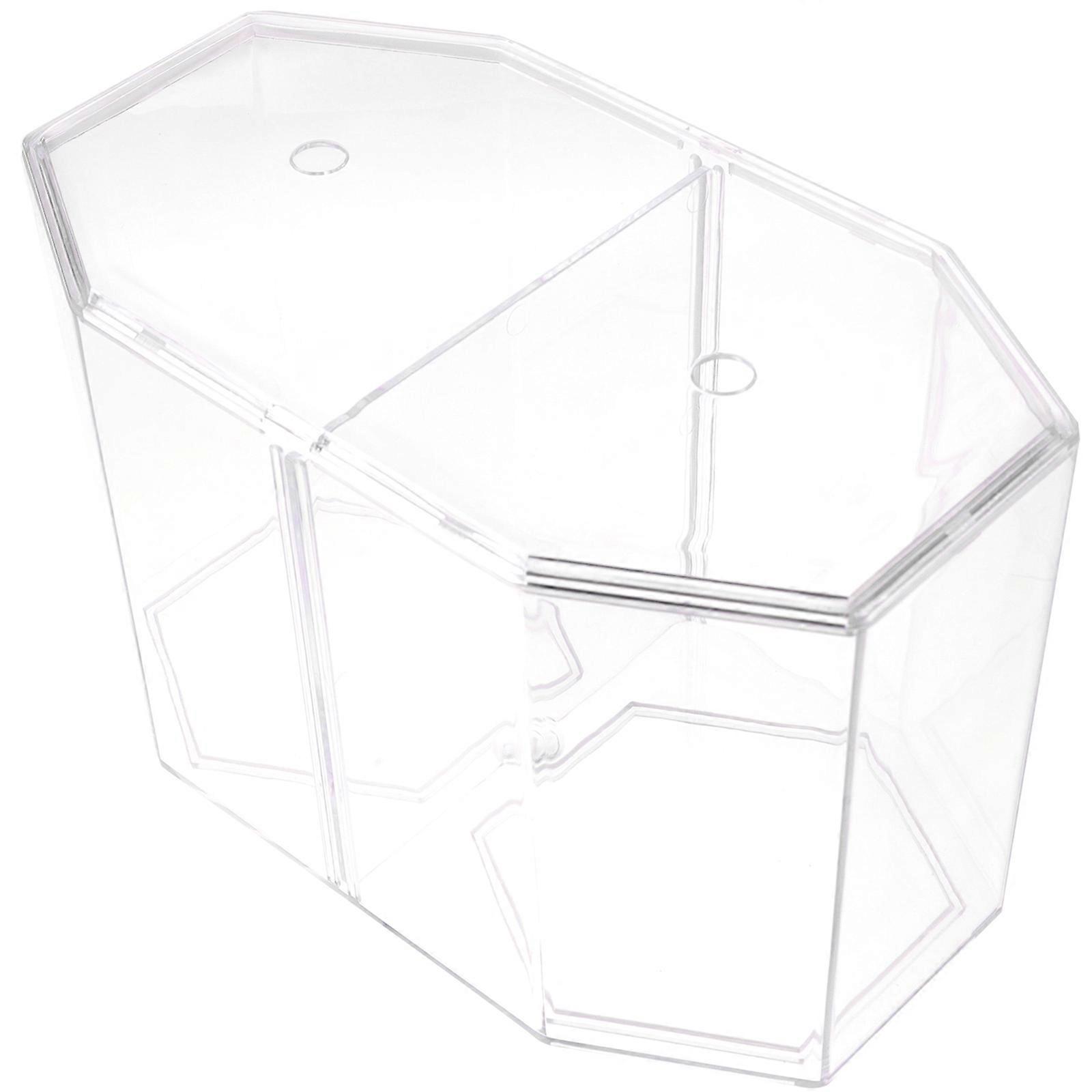 Transparent Plastic Fish Isolation Box for Small Tropical Fish with Two Compartments 6.3x3.5x3.5