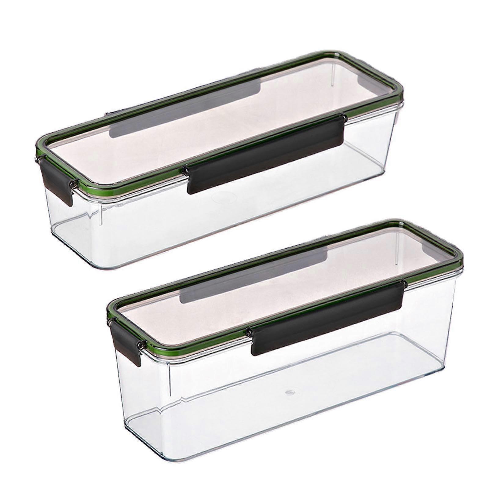 1/2 Piece Pasta Containers Airtight Spaghetti Container, Food Storage Box, 28 x 8.3 x 11 cm Pasta Racks, Pantry, Multipurpose Food Containers 2pcs