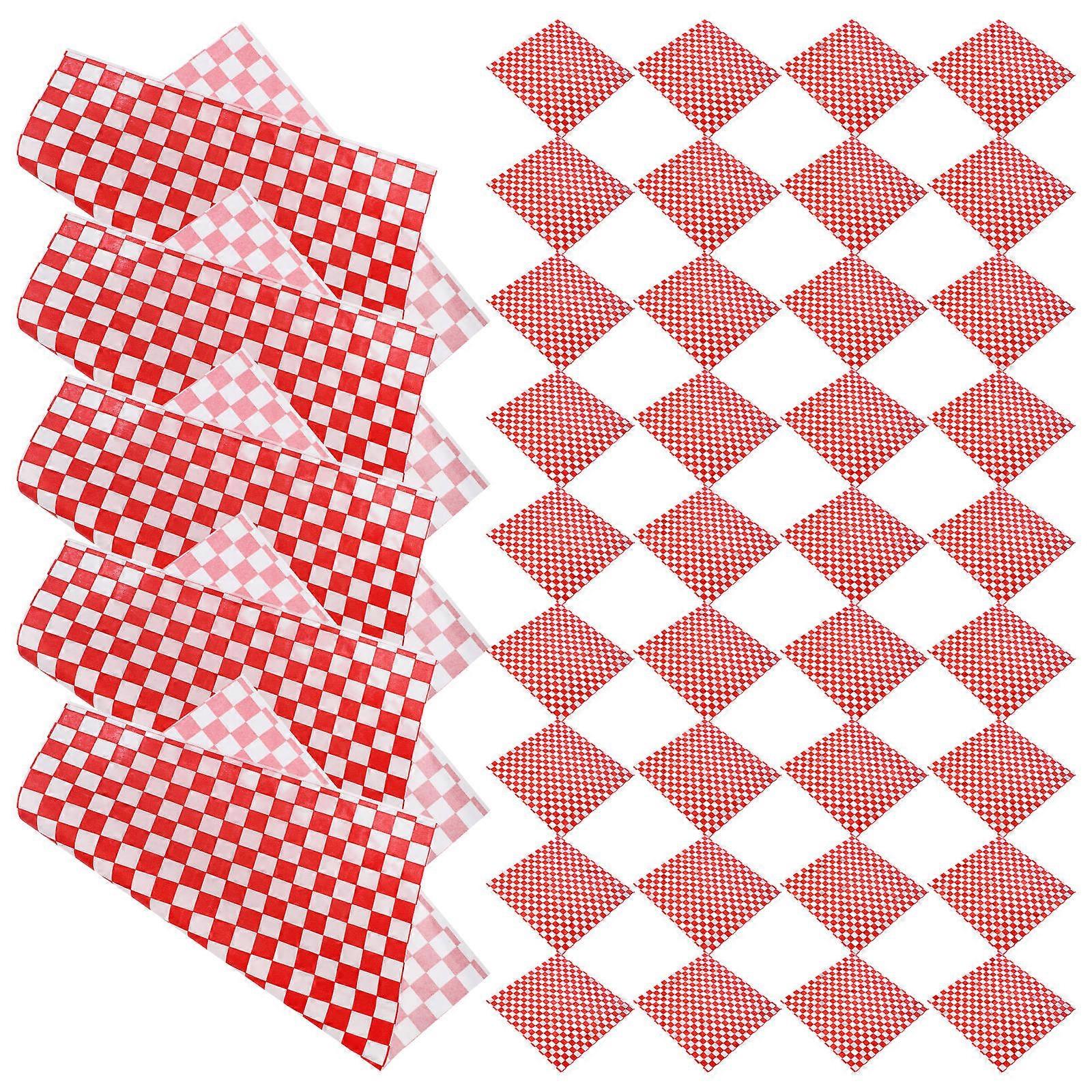Here's a polished and professional product description for your **Greaseproof Checkered Burger Wrapping Paper**:
### **300pcs Greaseproof