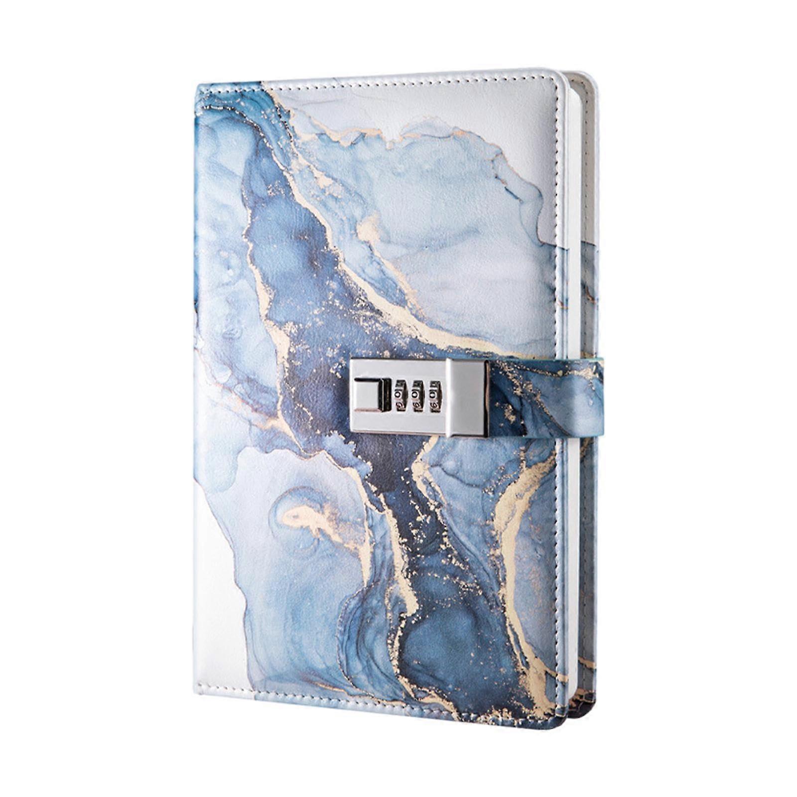 Diary with Lock, Password Lock, Diary Notebook, 180 Pages, Locked Journal for Men and Women, Dark Blue