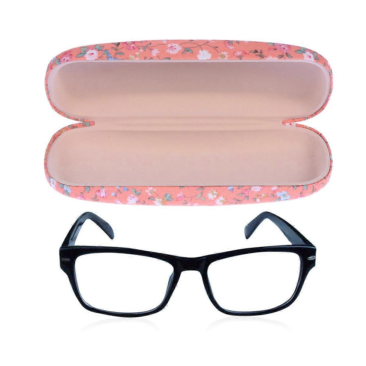 Spectacle Case Hard Travel Eyewear Protector Pink Prevent Breaking 1Pcs