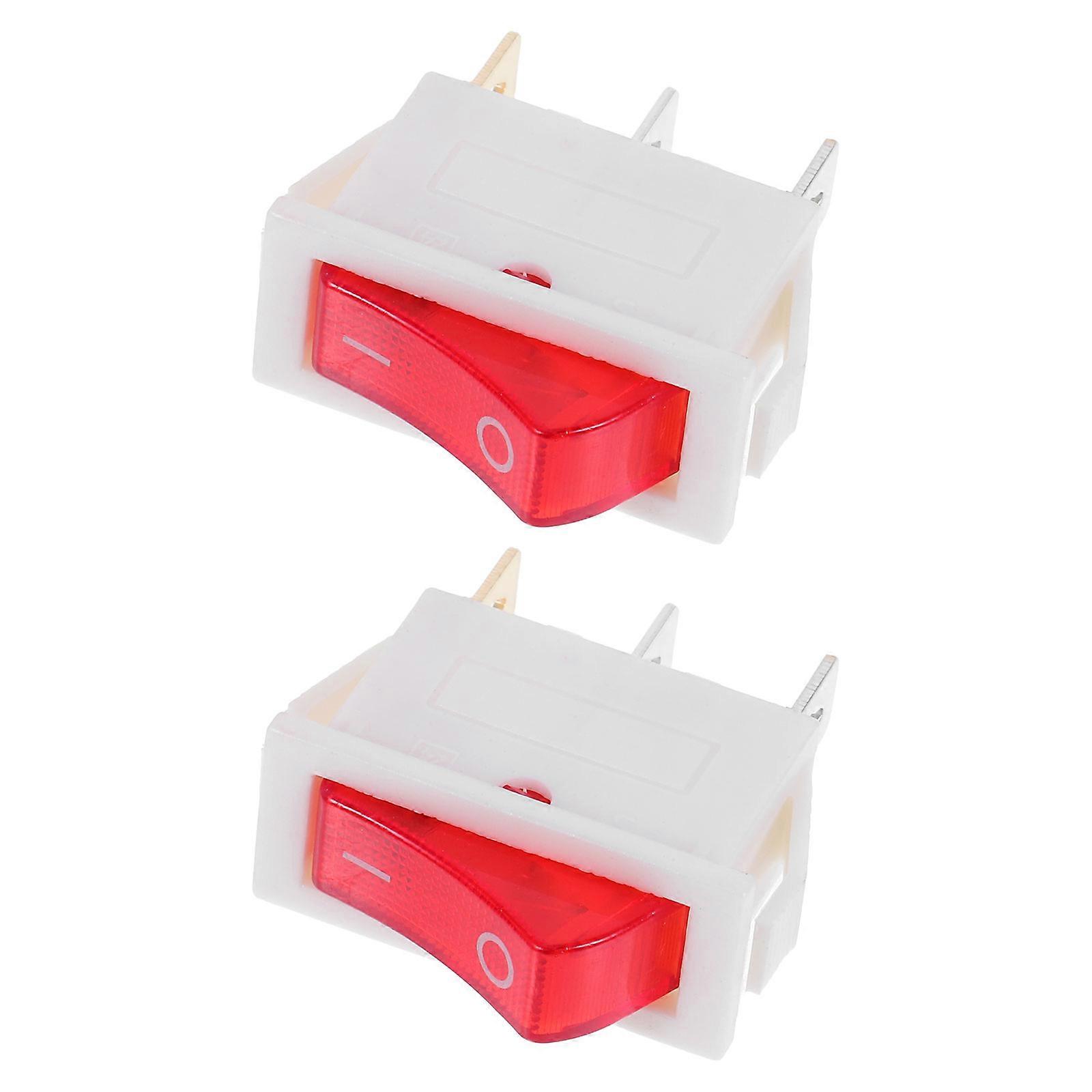 Boat Shaped Toggle Switch with LED Light 2 pcs, Easy Installation Electric Switch for Water Dispenser and Purifier, Pin Design for Home and Office