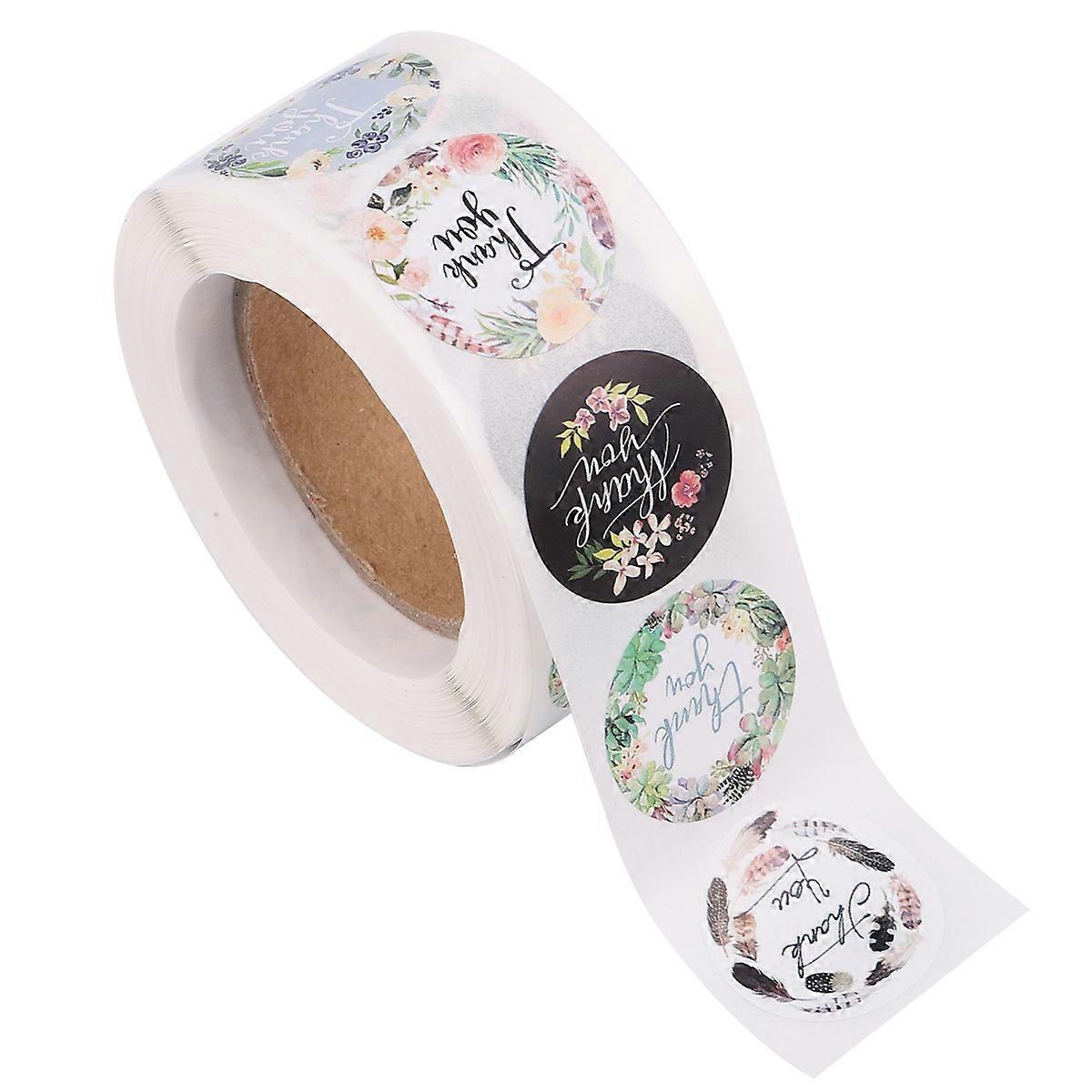 Sealing Label Baking Sealing Stickers Firm to Tear Off Copper Plate Sticker Children Party 2.5x2.5cm 2 Rolls
