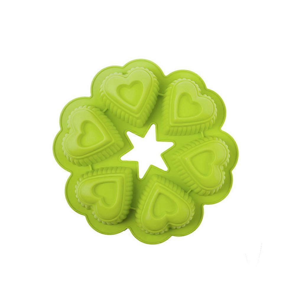 Heart Cupcake Mold Long Time Use For Diy Bakeware Decorate Valentine's Day Baking Occasions 9.8x9.8x2in Recyclable 1Set