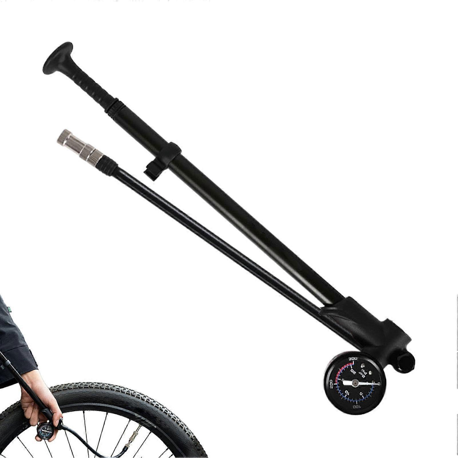 Bicycle Pump, Aluminum Hand Air Compressor, Heavy Duty Tire Inflator for Bikes and Motorcycles, Compact and Durable Design