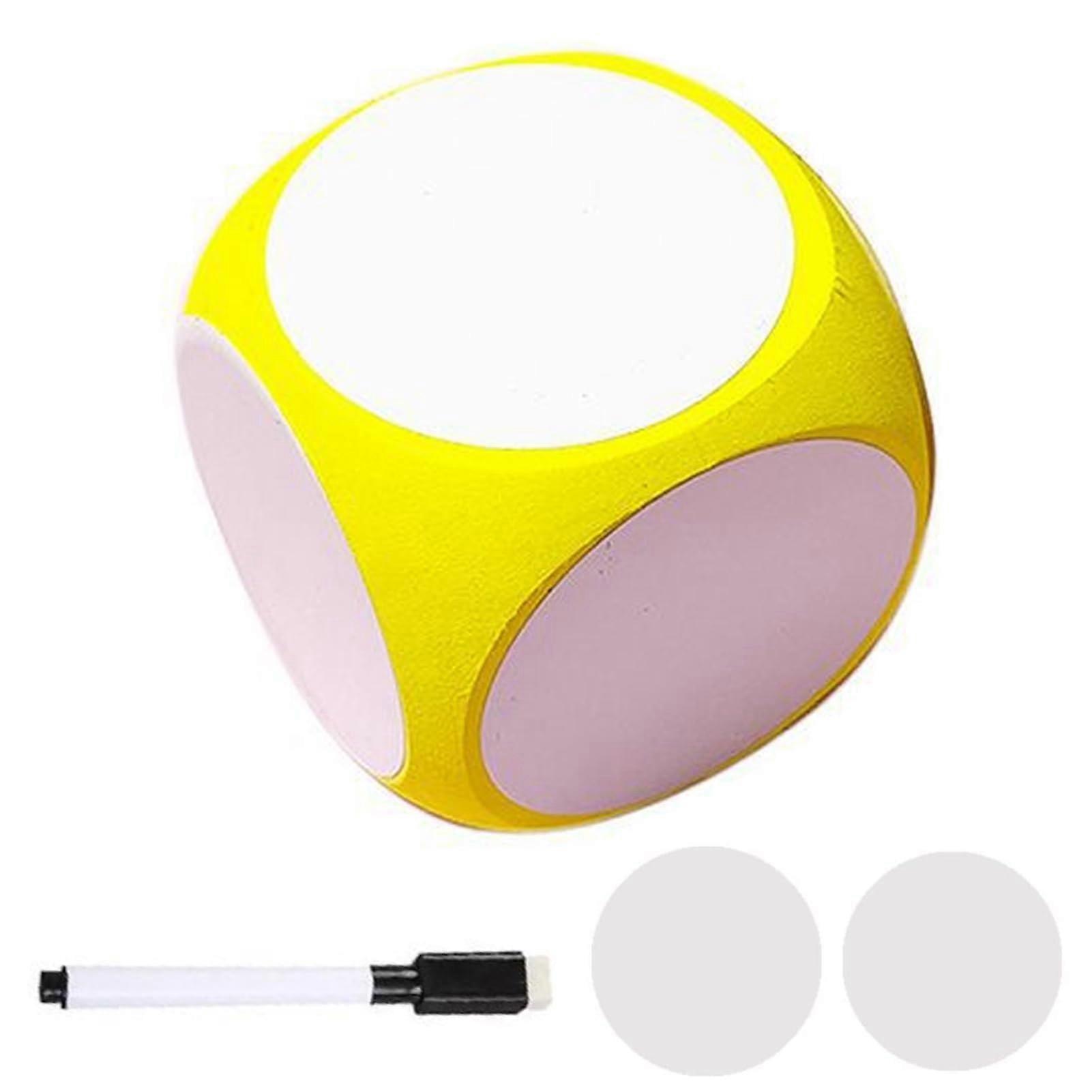 Erasable Cube Foam Dry-Erase Dice For Kids Eva Dice Yellow Educational Writing Block