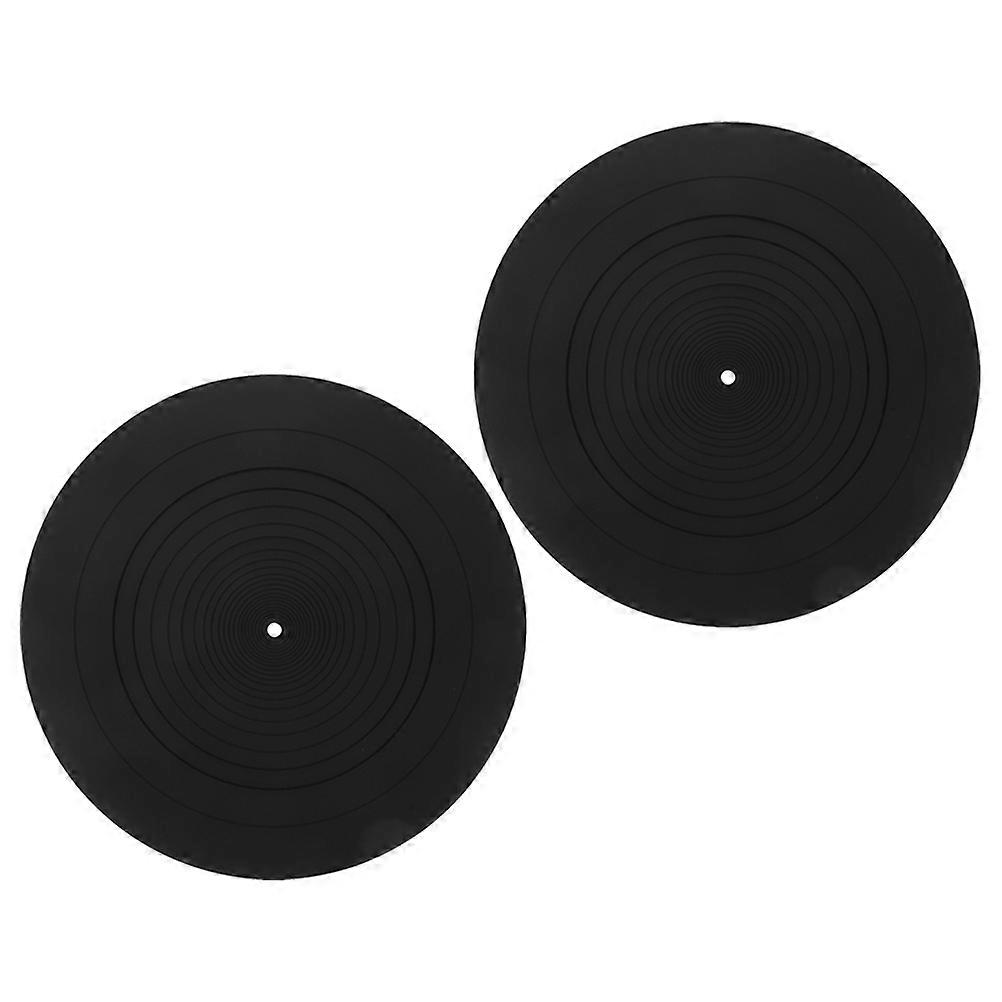 Static Silicone Turntable Mats Durable Vinyl Record Player Platter Mat for Secure Playback & Protection, 2pcs Replacement Accessory for Record