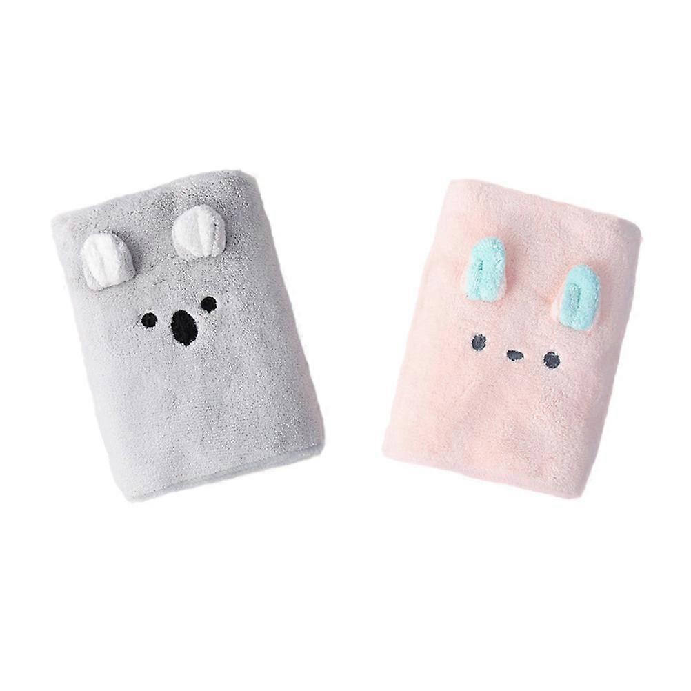 Cute Bear Bunny Quick Bath Towels In Assorted Color For Business Trip And Bath House 80x30cm Non-shedding 2Pcs