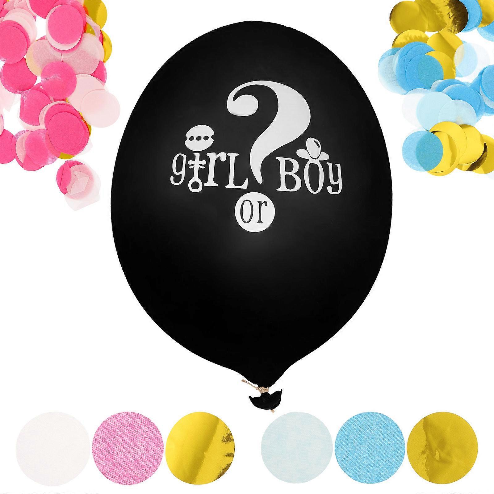 Gender Reveal Balloon Prop with Confetti for Baby Shower Party Decorations Assorted Color Latex and Paper