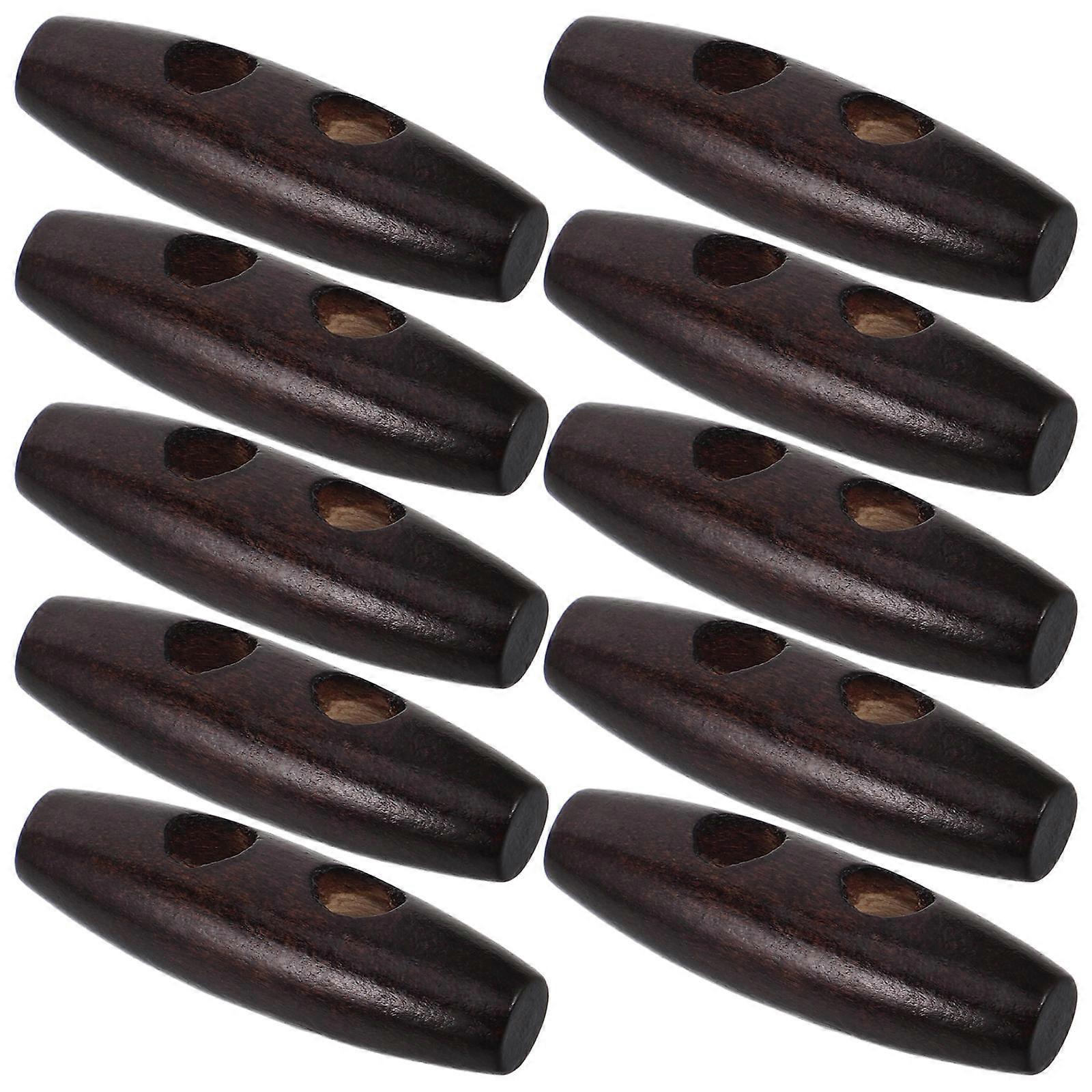 20pcs Coat Replacement Toggle Buttons Knots Closure Fastener Horn Wood Clothing Buttons