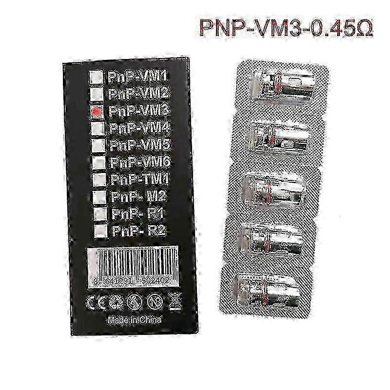 PnP vape coils til Voopoo - VM1 VM3 VM5 R1 M2 5pc pakke