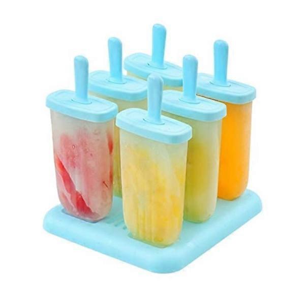 Ice pop mold, 6 ice pops, blue.