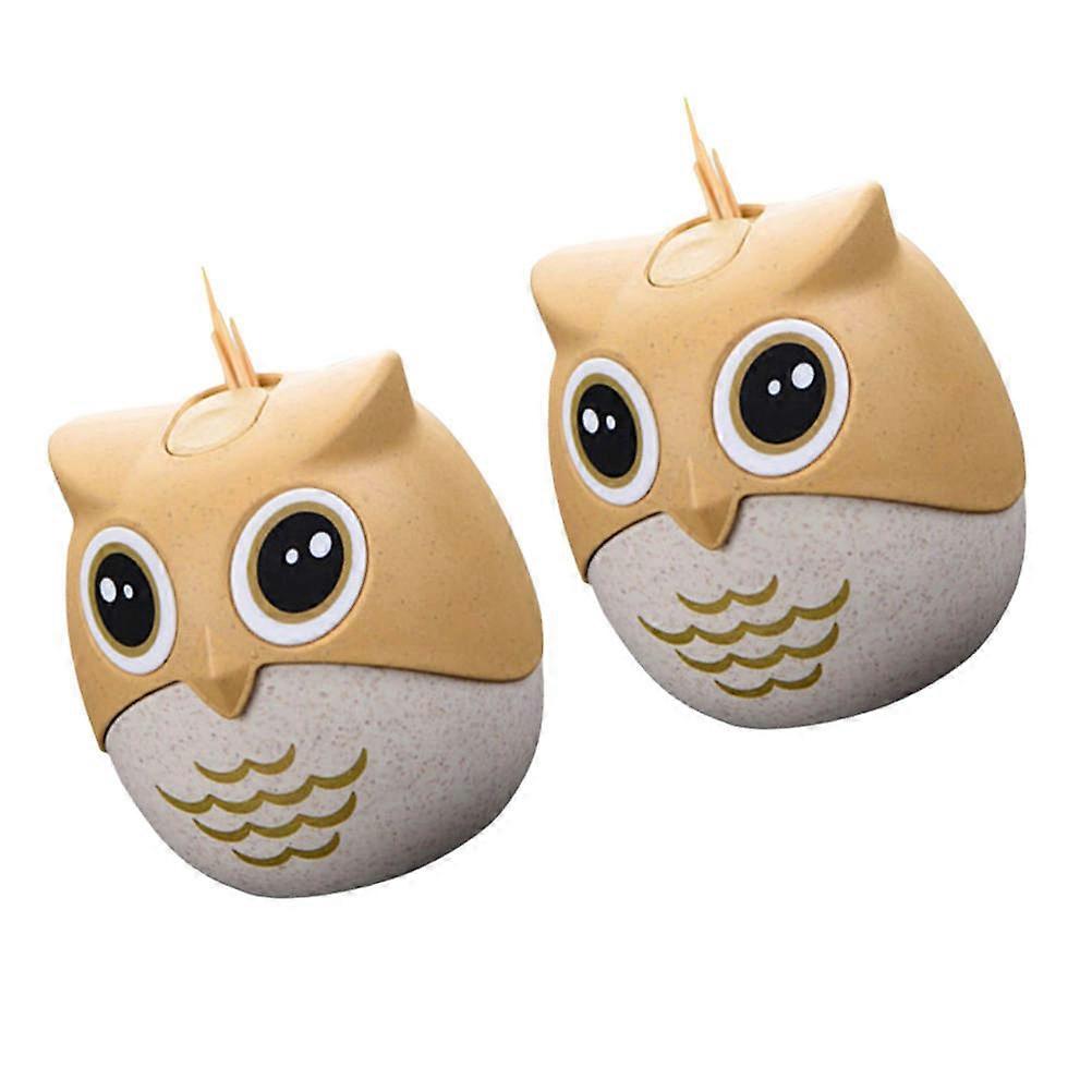 Creative OwlShaped Toothpick Holder Dispenser Made of and MultiColored Keeps Toothpicks Clean and Hygienic