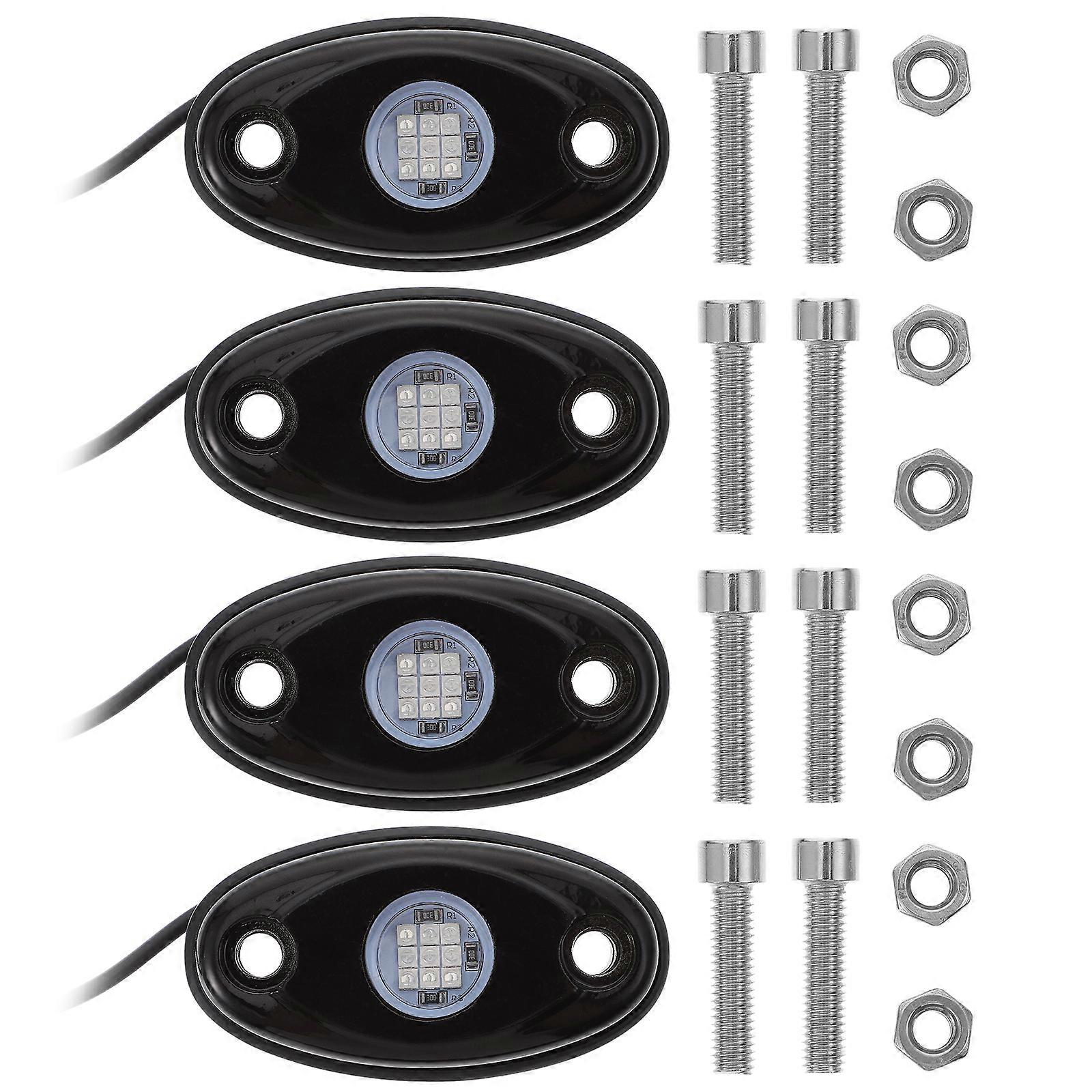 Truck Accessories Rock Light Kit Under Car Lights Romantic Atmosphere Gradient Color Strobe 4Pcs