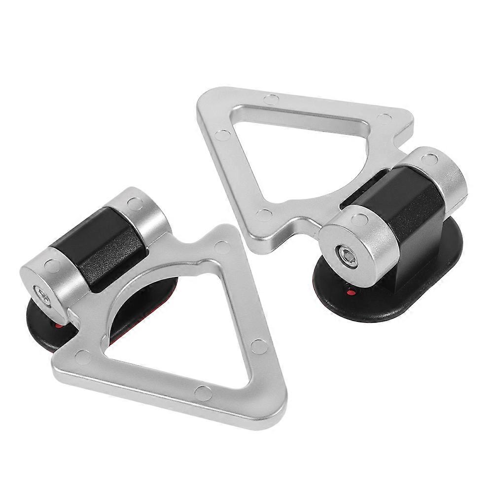 Stylish V Shape Racing Hook for Car Bumper Decor Silver Plastic Easy Installation Universal Size