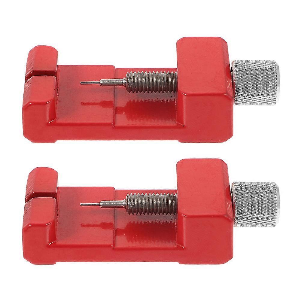 Watch Band Adjustment Tool Kit in Red for Repairing Use Made of ChromeVanadium Steel 2 Sets with Spare Pins