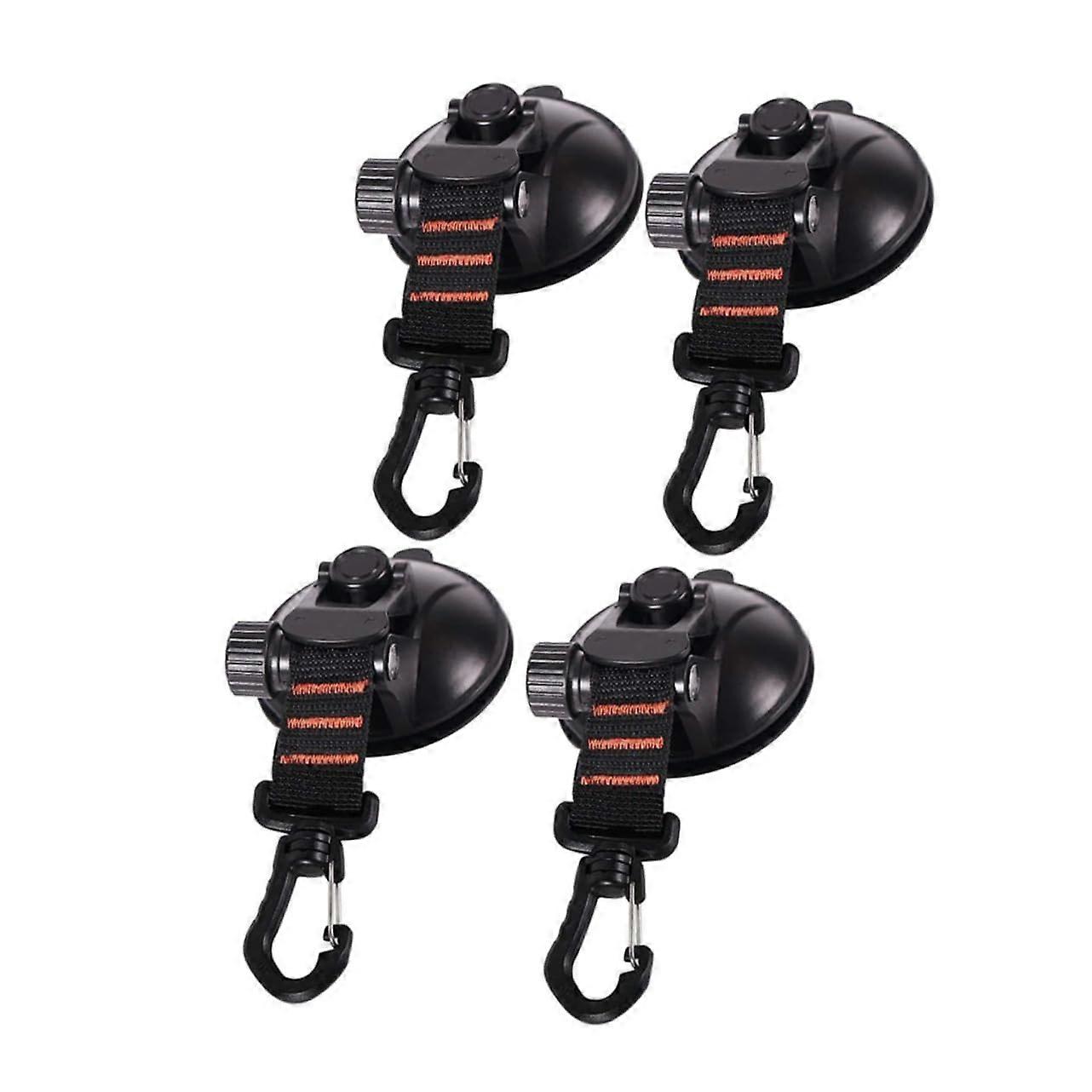 Vacuum Camping Suction Cup Hooks Pack of 4, Durable Mounting Hooks for Car Tent, Sun Sails, and Canopies