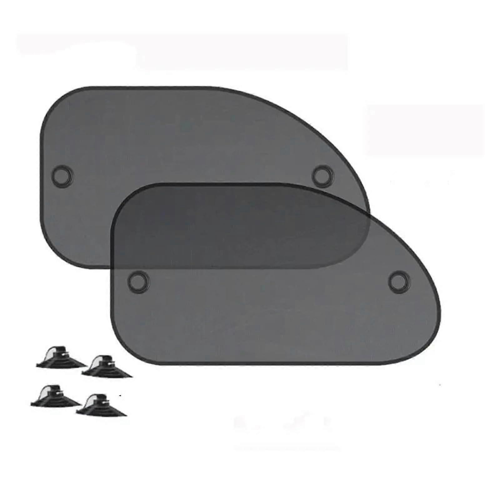 Car Sun Visor Set of 2 UV Protection Front Window Shade Black Curtain for Summer Driving Privacy