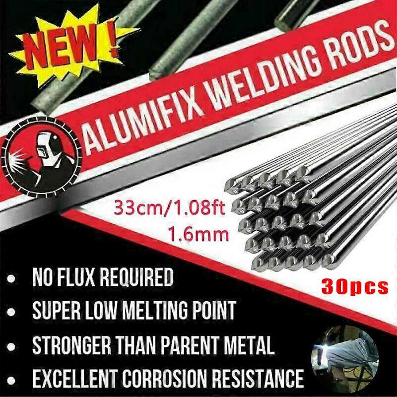 30pcs 33cm/1.08ft 1.6mm Solution Flux Welding-Cored Rods Aluminum Wire for Brazing Aluminum Welding Wire 1.6mm/2.0mm Welding Wire
