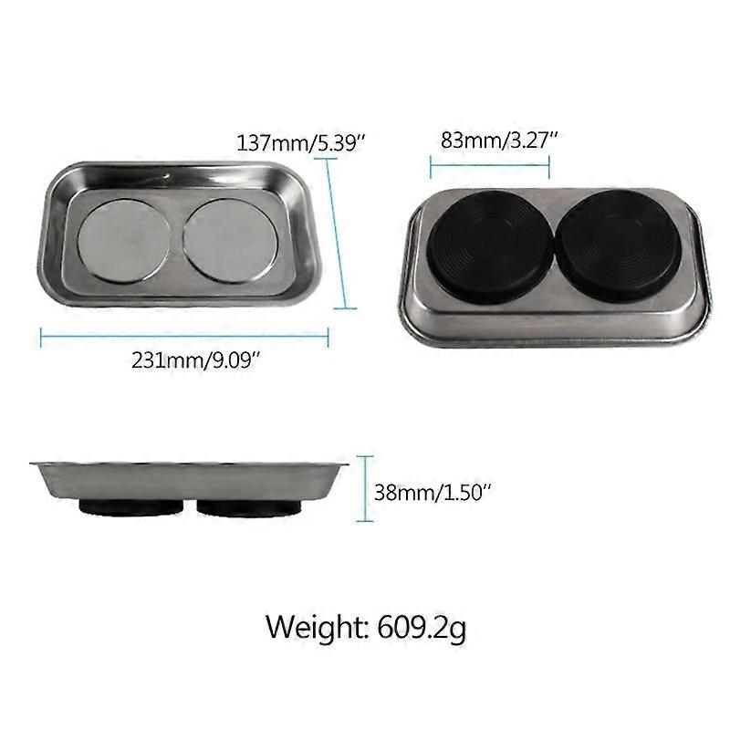 Stainless Steel Tool Tray Part Holder Rectangle Screw Sockets Screws Pins Keep Small Parts Neat Lightweight E7CB