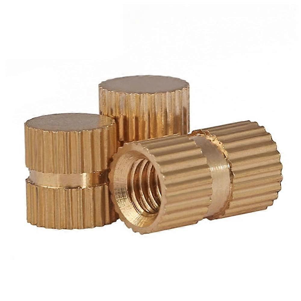 B-Shaped Blind Hole Single Pass Copper Inlay, Brass Prebed, Copper Roller Nut, M3 M4 M5 M6 M8, 20-Piece Set