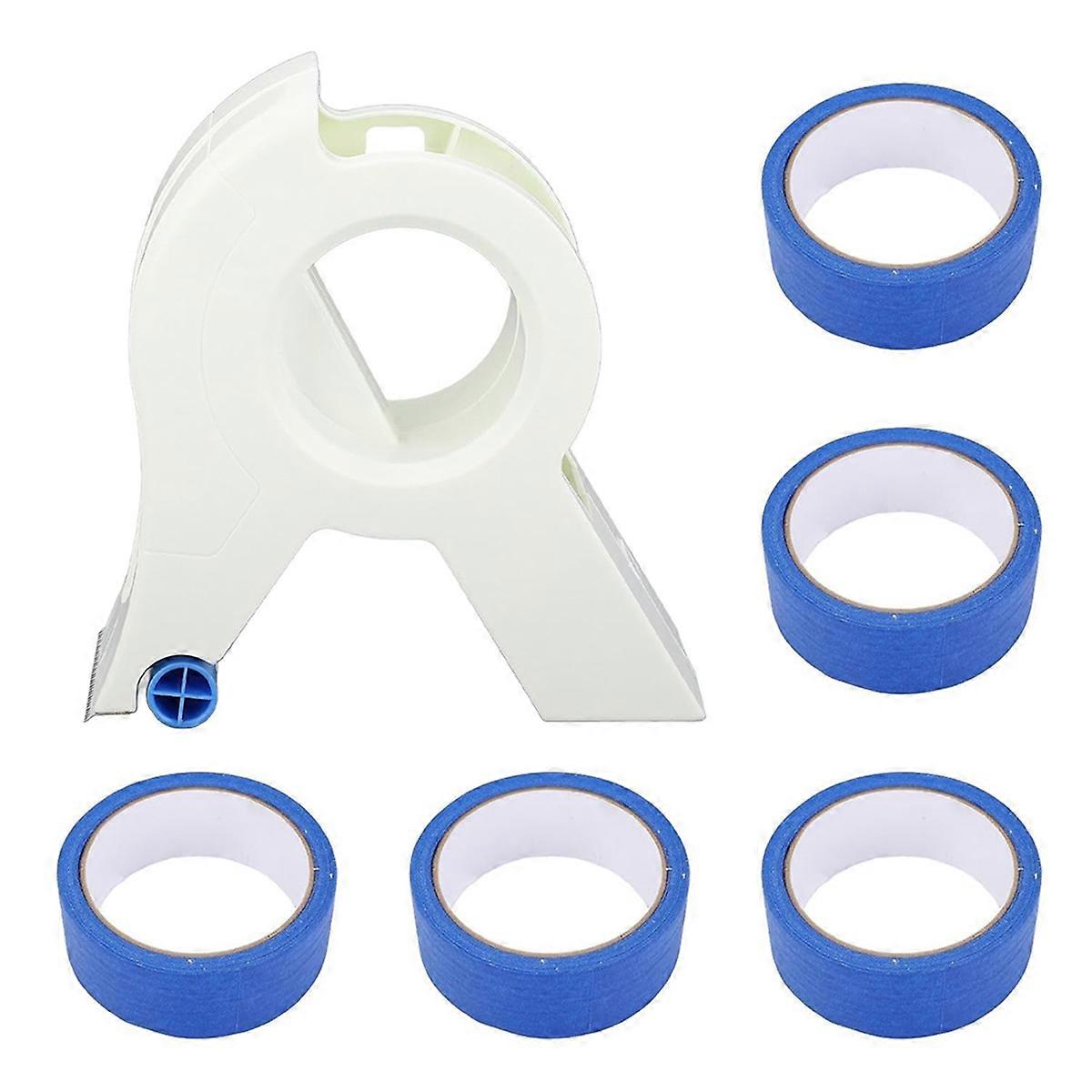 Masking Paint Tape Applicator, Plastic Painters Tape Applicator, Masking Tape Dispenser with 5 Blue Painters Tape